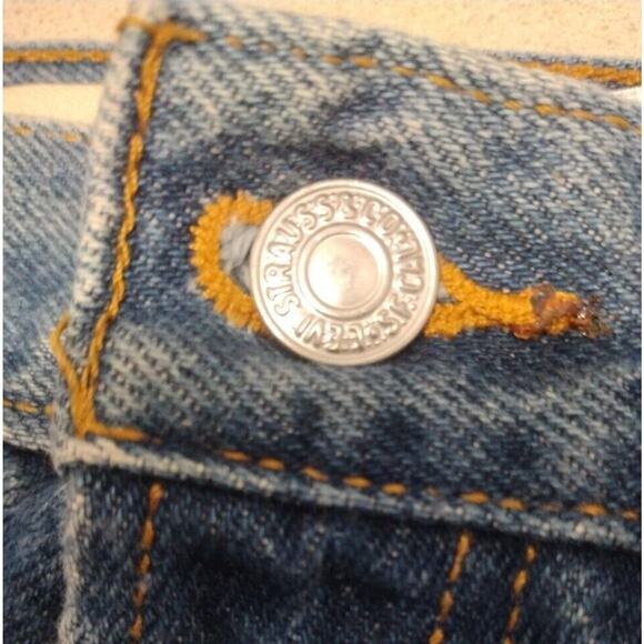 Levi's 517 Men's 38x30 Bootcut Jeans Dark Wash Blue Denim Straight Cotton Blend - Picture 5 of 9